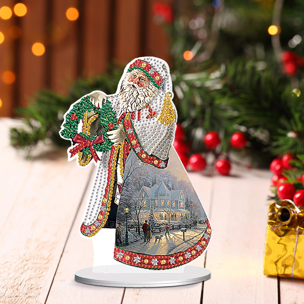 Christmas Snowman Table Top Diamond Painting Ornament Kits for Home Office Decor