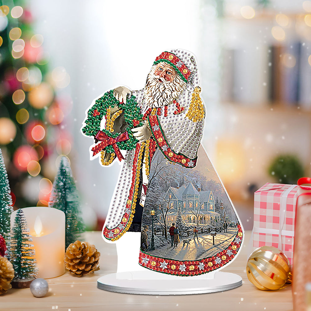 Christmas Snowman Table Top Diamond Painting Ornament Kits for Home Office Decor