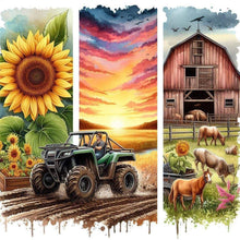 Load image into Gallery viewer, 4pcs Round Diamond Painting Set - Farm scenery series (40*40CM)
