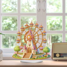 Load image into Gallery viewer, Acrylic Special Shaped Castle Ferris Wheel Desktop Diamond Painting Ornament Kit