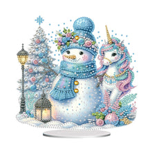Load image into Gallery viewer, Acrylic Special Shaped Cute Snowman Table Top DIY Diamond Painting Ornament Kits