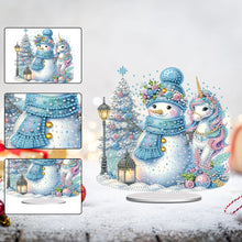 Load image into Gallery viewer, Acrylic Special Shaped Cute Snowman Table Top DIY Diamond Painting Ornament Kits