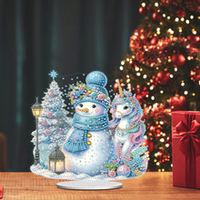 Load image into Gallery viewer, Acrylic Special Shaped Cute Snowman Table Top DIY Diamond Painting Ornament Kits