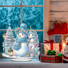 Load image into Gallery viewer, Acrylic Special Shaped Cute Snowman Table Top DIY Diamond Painting Ornament Kits