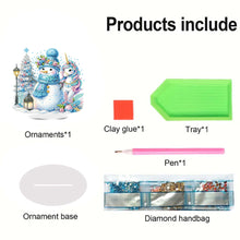 Load image into Gallery viewer, Acrylic Special Shaped Cute Snowman Table Top DIY Diamond Painting Ornament Kits