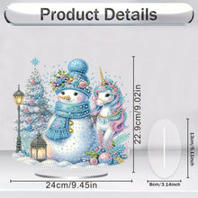 Load image into Gallery viewer, Acrylic Special Shaped Cute Snowman Table Top DIY Diamond Painting Ornament Kits