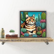 Load image into Gallery viewer, Diamond Painting - Full Round - Cactus cat (40*40CM)
