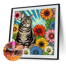 Load image into Gallery viewer, Diamond Painting - Full Round - Gray tabby cat (40*40CM)