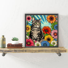 Load image into Gallery viewer, Diamond Painting - Full Round - Gray tabby cat (40*40CM)