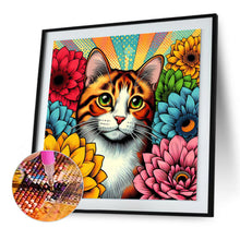 Load image into Gallery viewer, Diamond Painting - Full Round - Orange and white cat (40*40CM)