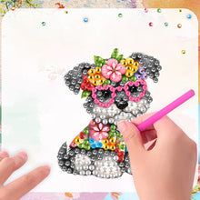 Load image into Gallery viewer, 6Pcs Acrylic Animals And Flowers Diamond Art Fridge Magnet for Car Mailbox Decor