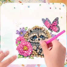 Load image into Gallery viewer, 6Pcs Acrylic Animals And Flowers Diamond Art Fridge Magnet for Car Mailbox Decor