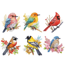Load image into Gallery viewer, 6Pcs Acrylic Animals And Flowers Diamond Art Fridge Magnet for Car Mailbox Decor