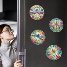 Load image into Gallery viewer, 6Pcs Acrylic Animals And Flowers Diamond Art Fridge Magnet for Car Mailbox Decor