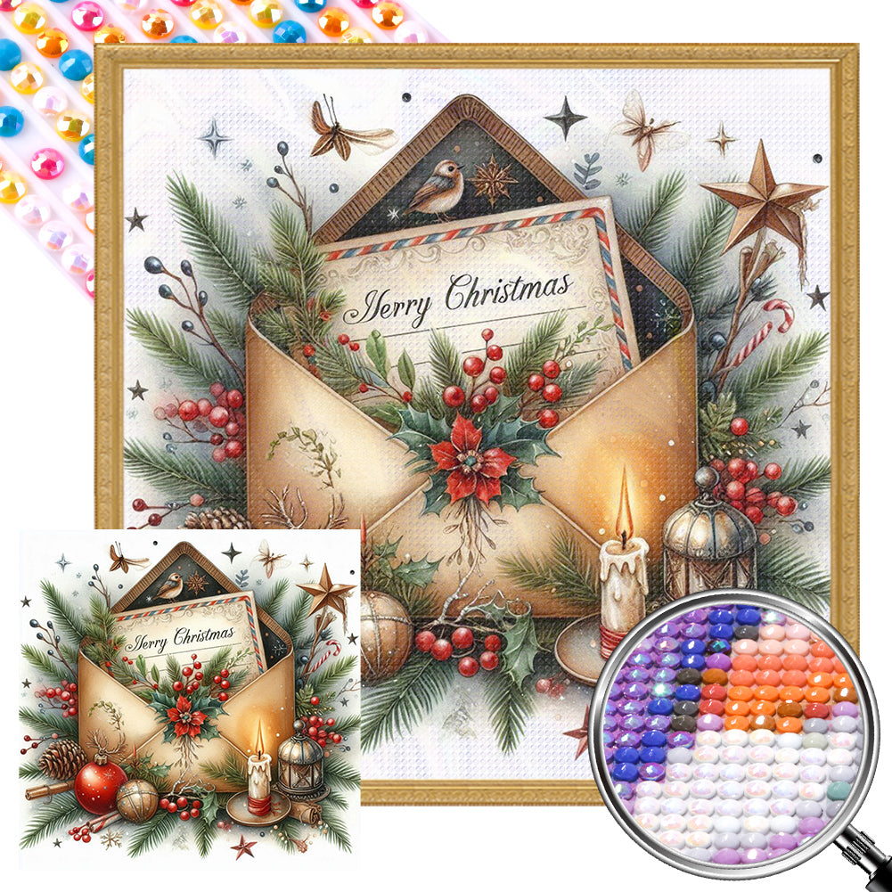 AB Diamond Painting - Full Round - Christmas letter (40*40CM)