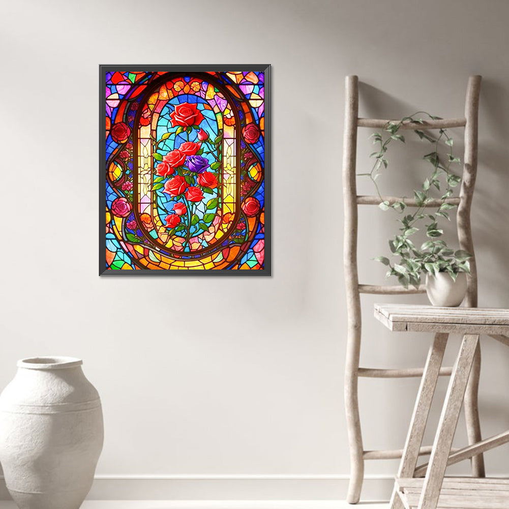 AB Diamond Painting - Full Round - Glass Art - roses (40*50CM)