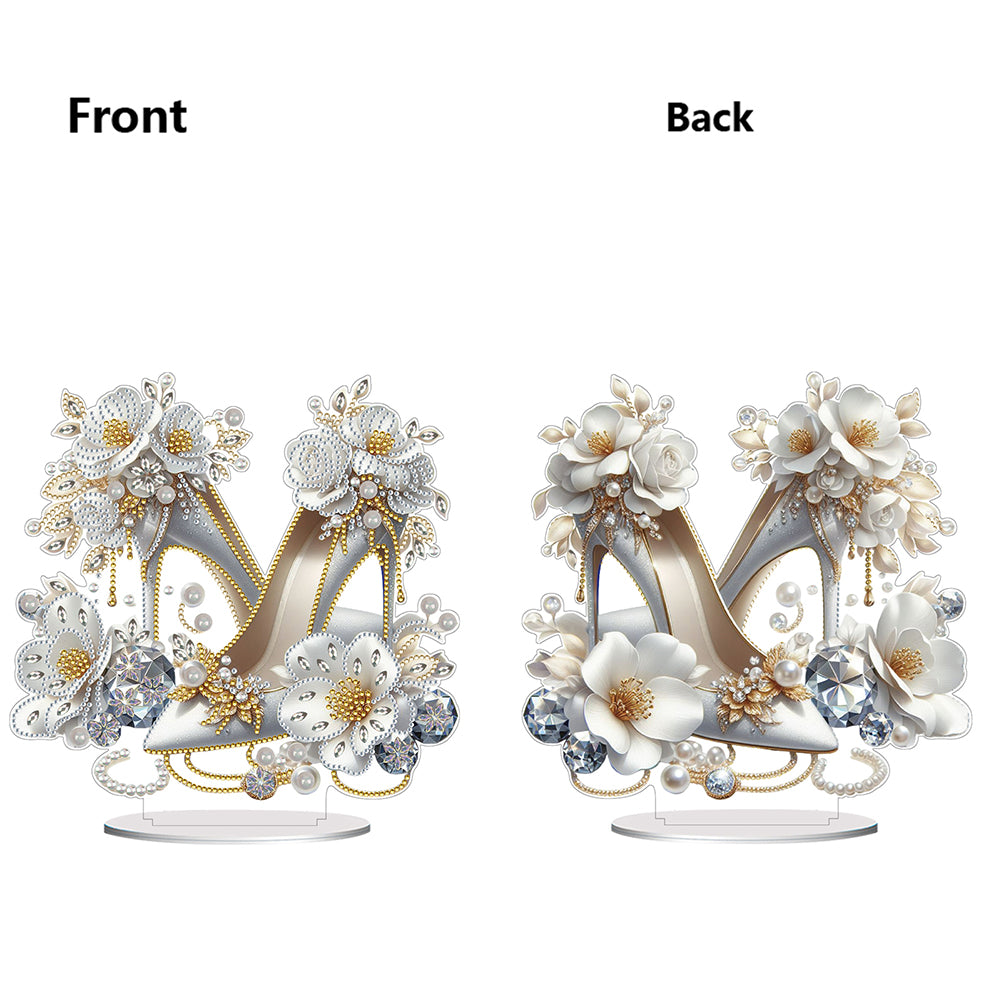 Acrylic Special Shape Elegant High Heels 5D DIY Diamond Art Tabletop Decorations