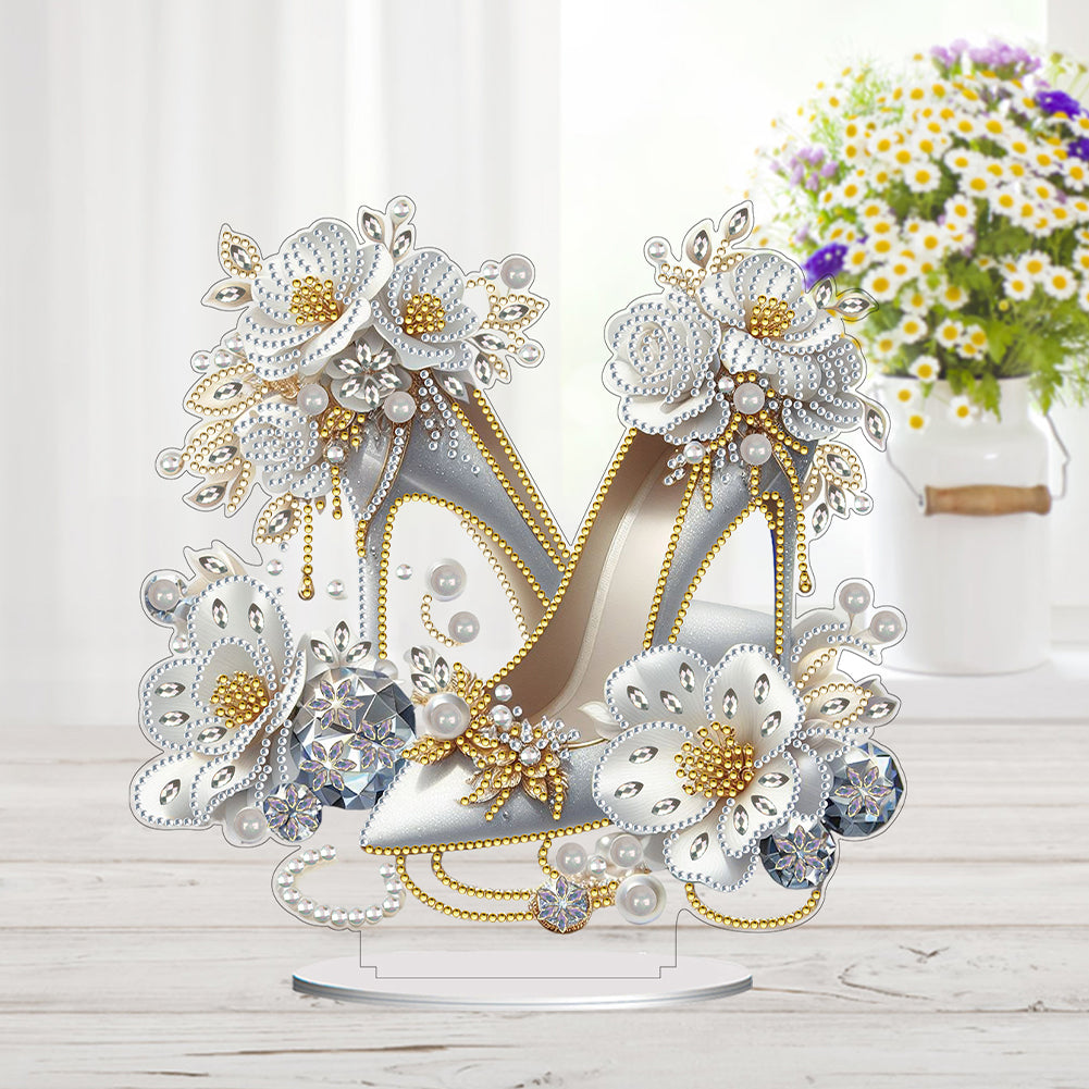 Acrylic Special Shape Elegant High Heels 5D DIY Diamond Art Tabletop Decorations