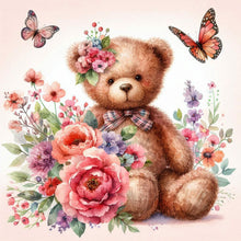 Load image into Gallery viewer, Diamond Painting - Full Round - Butterfly flower bear (30*30CM)
