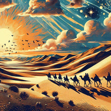 Load image into Gallery viewer, Diamond Painting - Full Round - Desert camel team (40*40CM)