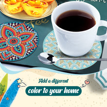 Load image into Gallery viewer, 6Pcs Wooden Tree Of Life DIY Coaster Diamond Dot Kits Round Diamond Art Coasters