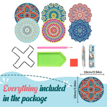 Load image into Gallery viewer, 6Pcs Wooden Tree Of Life DIY Coaster Diamond Dot Kits Round Diamond Art Coasters