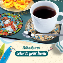 Load image into Gallery viewer, 6Pcs Wooden Tree Of Life DIY Coaster Diamond Dot Kits Round Diamond Art Coasters