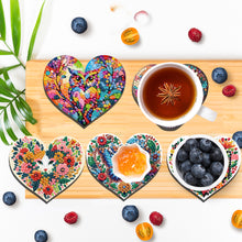 Load image into Gallery viewer, 6Pcs Wooden Tree Of Life DIY Coaster Diamond Dot Kits Round Diamond Art Coasters