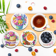 Load image into Gallery viewer, 6Pcs Wooden Tree Of Life DIY Coaster Diamond Dot Kits Round Diamond Art Coasters