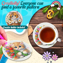 Load image into Gallery viewer, 6Pcs Wooden Tree Of Life DIY Coaster Diamond Dot Kits Round Diamond Art Coasters