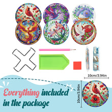 Load image into Gallery viewer, 6Pcs Wooden Tree Of Life DIY Coaster Diamond Dot Kits Round Diamond Art Coasters