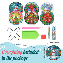 Load image into Gallery viewer, 6Pcs Wooden Tree Of Life DIY Coaster Diamond Dot Kits Round Diamond Art Coasters