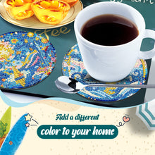 Load image into Gallery viewer, 6Pcs Wooden Tree Of Life DIY Coaster Diamond Dot Kits Round Diamond Art Coasters