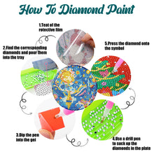 Load image into Gallery viewer, 6Pcs Wooden Tree Of Life DIY Coaster Diamond Dot Kits Round Diamond Art Coasters