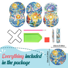 Load image into Gallery viewer, 6Pcs Wooden Tree Of Life DIY Coaster Diamond Dot Kits Round Diamond Art Coasters