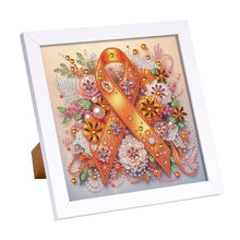 Load image into Gallery viewer, Diamond Painting - Partial Special Shaped - Orange Bow Tie (with frame) (2*19.2CM)
