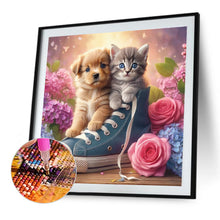 Load image into Gallery viewer, Diamond Painting - Full Round - Canvas shoes, kittens and puppies (40*40CM)
