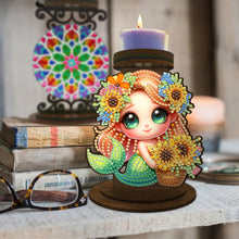 Load image into Gallery viewer, Flower Cross Diamond Painting Candle Holder Ornaments Aromatherapy Candle Holder