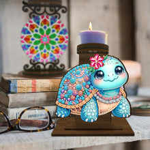 Load image into Gallery viewer, Flower Cross Diamond Painting Candle Holder Ornaments Aromatherapy Candle Holder