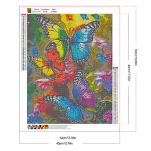 Load image into Gallery viewer, Diamond Painting - Full Round - Butterflies and flowers (40*50CM)
