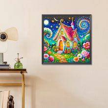 Load image into Gallery viewer, Diamond Painting - Full Round - House and flowers under the starry sky (55*55CM)