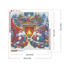 Load image into Gallery viewer, Diamond Painting - Full Round - Gnome by the fireplace (55*55CM)