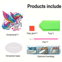 Load image into Gallery viewer, Acrylic Special Shape Rainbow Butterfly Table Top Diamond Painting Ornament Kits