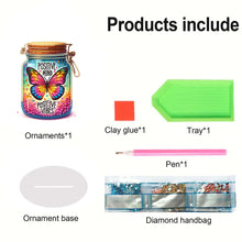 Load image into Gallery viewer, Acrylic Special Shape Rainbow Butterfly Table Top Diamond Painting Ornament Kits