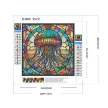 Load image into Gallery viewer, Diamond Painting - Full Round - Glass art jellyfish (30*30CM)