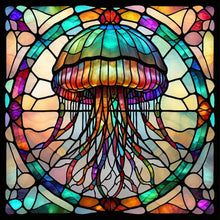 Load image into Gallery viewer, Diamond Painting - Full Round - Glass art jellyfish (30*30CM)
