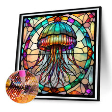 Load image into Gallery viewer, Diamond Painting - Full Round - Glass art jellyfish (30*30CM)