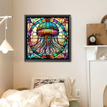 Load image into Gallery viewer, Diamond Painting - Full Round - Glass art jellyfish (30*30CM)