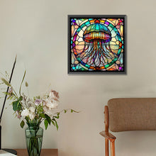 Load image into Gallery viewer, Diamond Painting - Full Round - Glass art jellyfish (30*30CM)
