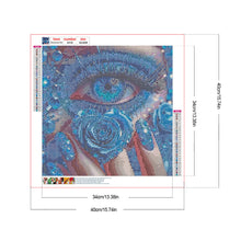Load image into Gallery viewer, Diamond Painting - Full Round - Blue rose eyes (40*40CM)